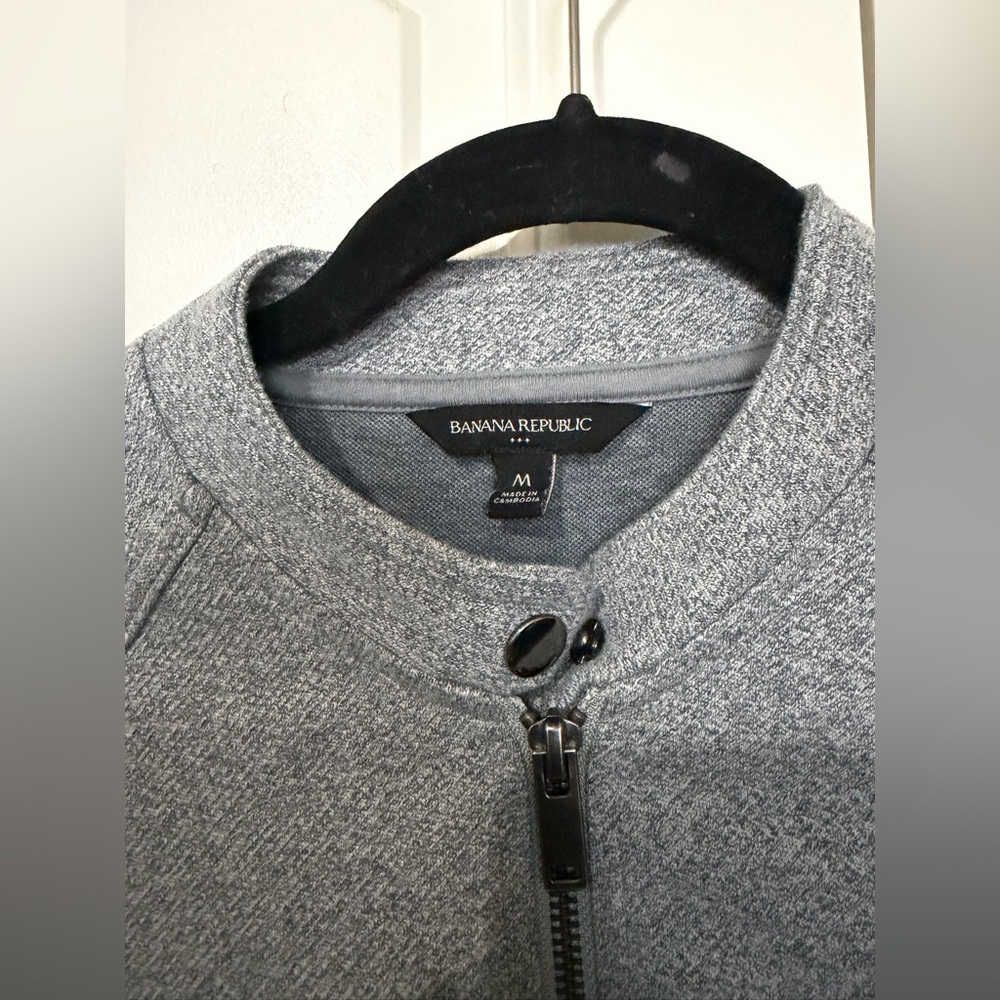 Banana Republic Heather Gray Bomber Jacket - Picture 2 of 3